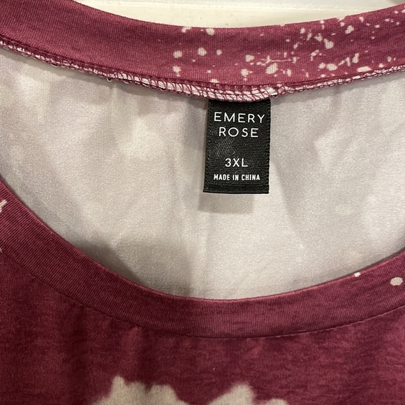 Women's Plus SHEIN Emery Rose "Blessed" Magenta Bleached Purple Cheetah T-Shirt - Picture 4 of 7